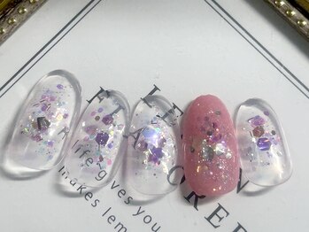 ミュゲットネイル(Muguet nail)/キラキラホロネイル