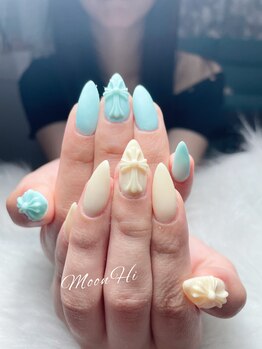 ムンヒーネイル 朝霞台(MOONHI Nail)/チップ長さ出しアート6980