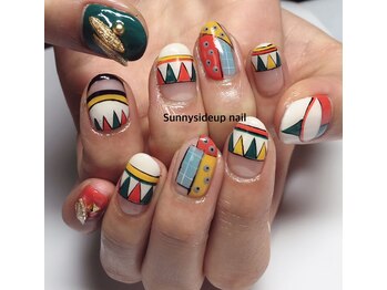 サニーサイドアップ ネイル(Sunny SideUp nail)/エスニックレトロアート