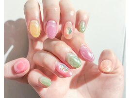 カラフルドロップネイル 太田