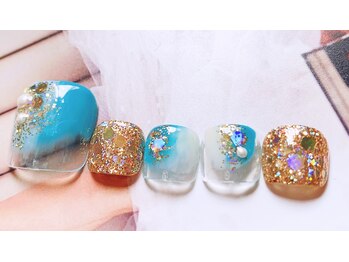 エンジェルビューティーネイルアンドアイラッシュ(Angel Beauty nail&eyelash)/夏のフットトレンドコース