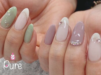 ピュア(Pure)/ラメフレンチネイル