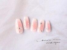 サンミーゴネイル 神戸店(Sunmego Nail)/ピンクオーロラ×ストーンネイル