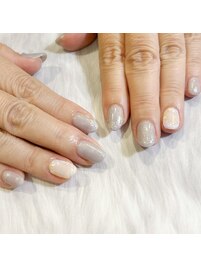 ポワンと色づくフラワーネイル