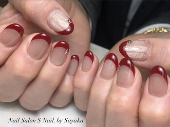 エスネイル(S Nail)/カラーベースフレンチ ¥9900-