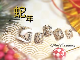 2025年/干支ネイル/蛇年