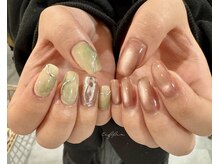 ネイルサロン ティフィン(tiffin)/～春色アシメネイル～
