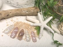 ネイルサロン&スクール ジーナ(GINA)/ピンク大理石風＆手作りパーツ