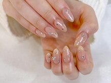 アルティノ ネイル ガーデン(altino nail garden)/ベージュ/シンプル/韓国ネイル