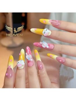 ヘブン ネイル 鶯谷(HEAVEN Nail)/Pink vs Yellow Nails