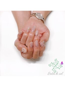サロンドシエル(salon de ciel)/6月定額ネイル(色替え)