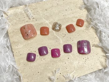 シンプルジェルネイル専門店 バランス(balance)/マーブルフットネイル