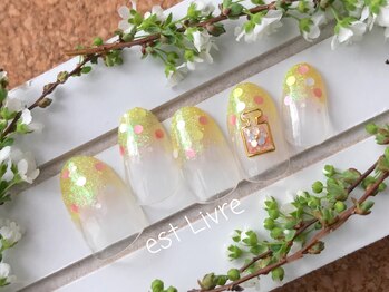 エストリブレ(estLivre)/ラメグラデ＆ドット