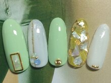 ネイルサロン リリオ(Nail Salon Ririo)/春夏◎ミントグリーンartネイル