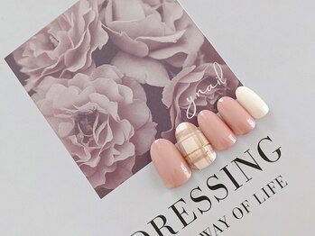 ワイネイル(Y.nail)/シンプルデザイン チェック柄