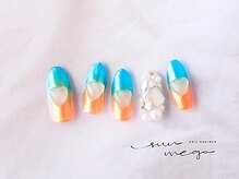 サンミーゴネイル 神戸店(Sunmego Nail)/ハート×オーロラネイル