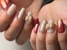 ラモーヴ(La mauve)/秋のオーロラネイル