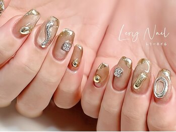 メタルパーツ大人ビジューネイル