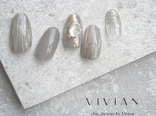 ヴィヴィアン ネイル(Vivian nail)/細ミラーオーロラキレイめネイル
