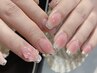 キラキラ☆ガラスフレンチネイル ￥9000paragel使用
