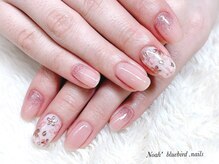 ノアブルーバードネイルズ(Noah' bluebird .nails)/ミラーフラワーデザイン