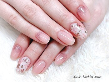 ノアブルーバードネイルズ(Noah' bluebird .nails)/ミラーフラワーデザイン