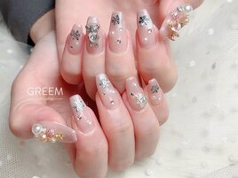 雪の結晶ネイル
