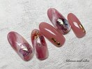 ニュアンス花柄ネイル
