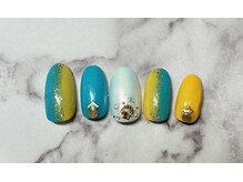 スリーピーアロー/縦グラデーションネイル