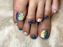 ヴィラ 武蔵小杉駅北口店(Villa)/タテグラ×ハイビスカスネイル