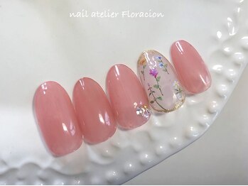 ネイルアトリエ フロラシオン/春の定額ネイル ボタニカル