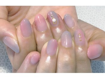キャディーネイルズ(Caddy' Nails)/フワフワ縦グラデ