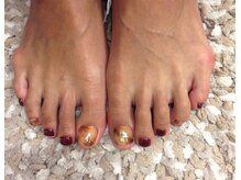 ネイルサロン スクール アンジェラ 水戸本店/ボルドー&べっ甲ネイル