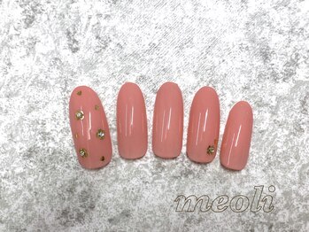 ミオリィ(meoli)/ワンカラー+ホロストーンアート