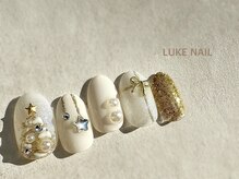 ルークネイル(LUKE NAIL)/クリスマスツリーネイル　冬