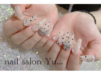 リボンドット柄nail