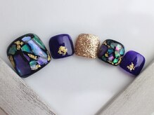 ネイルサロン あかねいろ/秋冬フット　ビックシェル