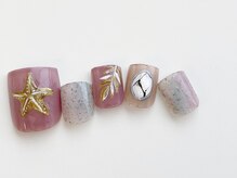 ヨロ(YOLO)/フットネイル/くすみカラー/立体