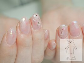 ニュアンスネイル 押し花ネイル