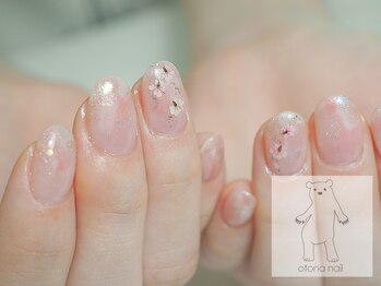オトナネイル(otona nail)/ニュアンスネイル 押し花ネイル