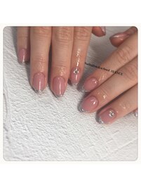 ラメフレンチネイル