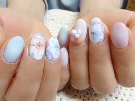 フラワー パステル ニュアンス