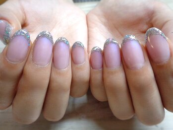 アミュリー ネイル アトリエ(Amury nail atelier)/ガラスフレンチ トレンド シアー