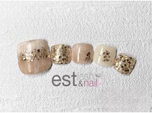 エストラッシュアンドネイル 銀座店(est lash&nail)/フットラメマーブルネイル