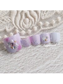 ニュアンスパープルフットネイル