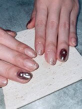 ステムネイル 下北沢(stem nail)/シンプル　ヌーディ　ミラー