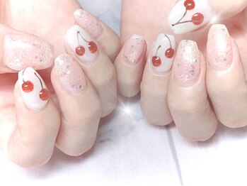 ハッピービューティー(Happy Beauty)/ぷっくりさくらんぼネイル