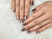 ヒラソルネイル(Girasol nail)/グレーマグネット！