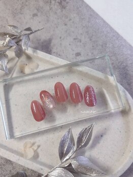 ネイルサロン アージュ(Nail Salon A jyu)/上品キラキラピンクネイル