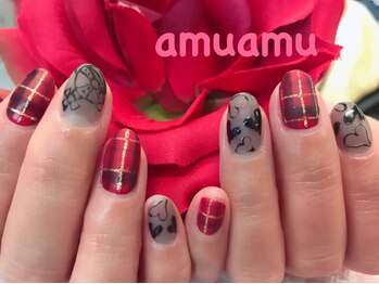 アムアム(amuamu)/ヴィヴィアン風ネイル♪